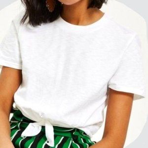 Topshop NWT - White Crop Tee w/ Tied Front